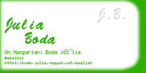 julia boda business card